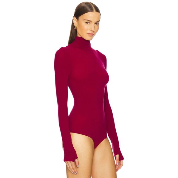 Commando  The Ballet Turtleneck Bodysuit With Thumb Holes Raspberry O/S New - Picture 3 of 5